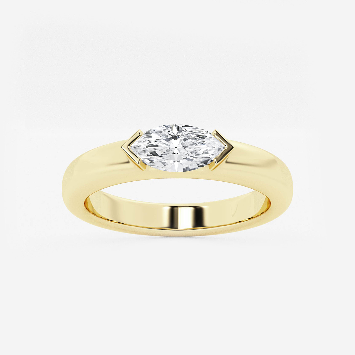 näas 1/2 ctw Marquise Lab Grown Diamond East-West Stackable Ring